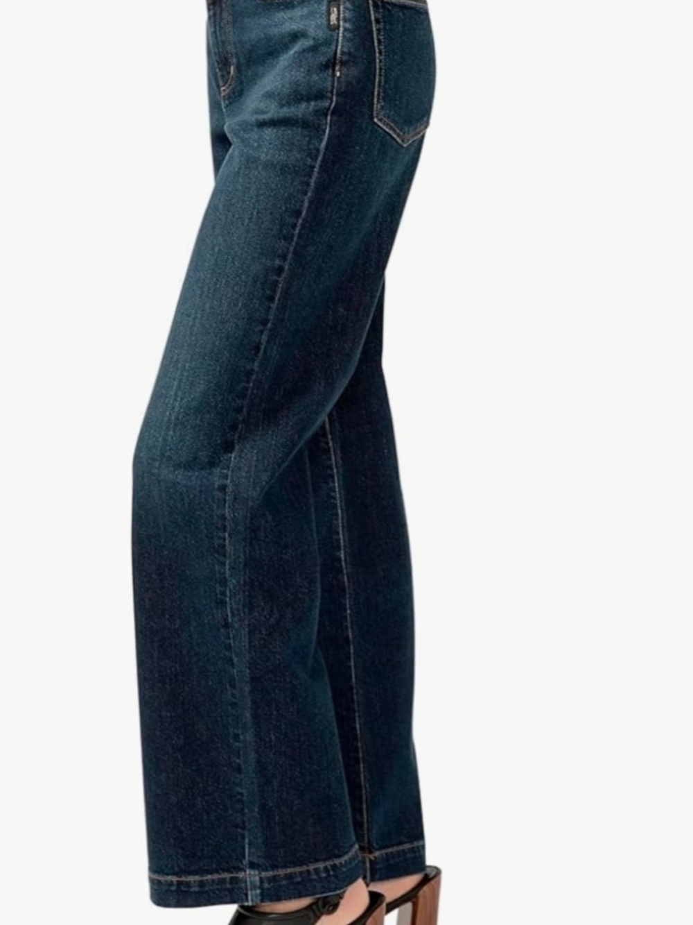 Classic Wide-Leg Women's Jeans in Dark Blue